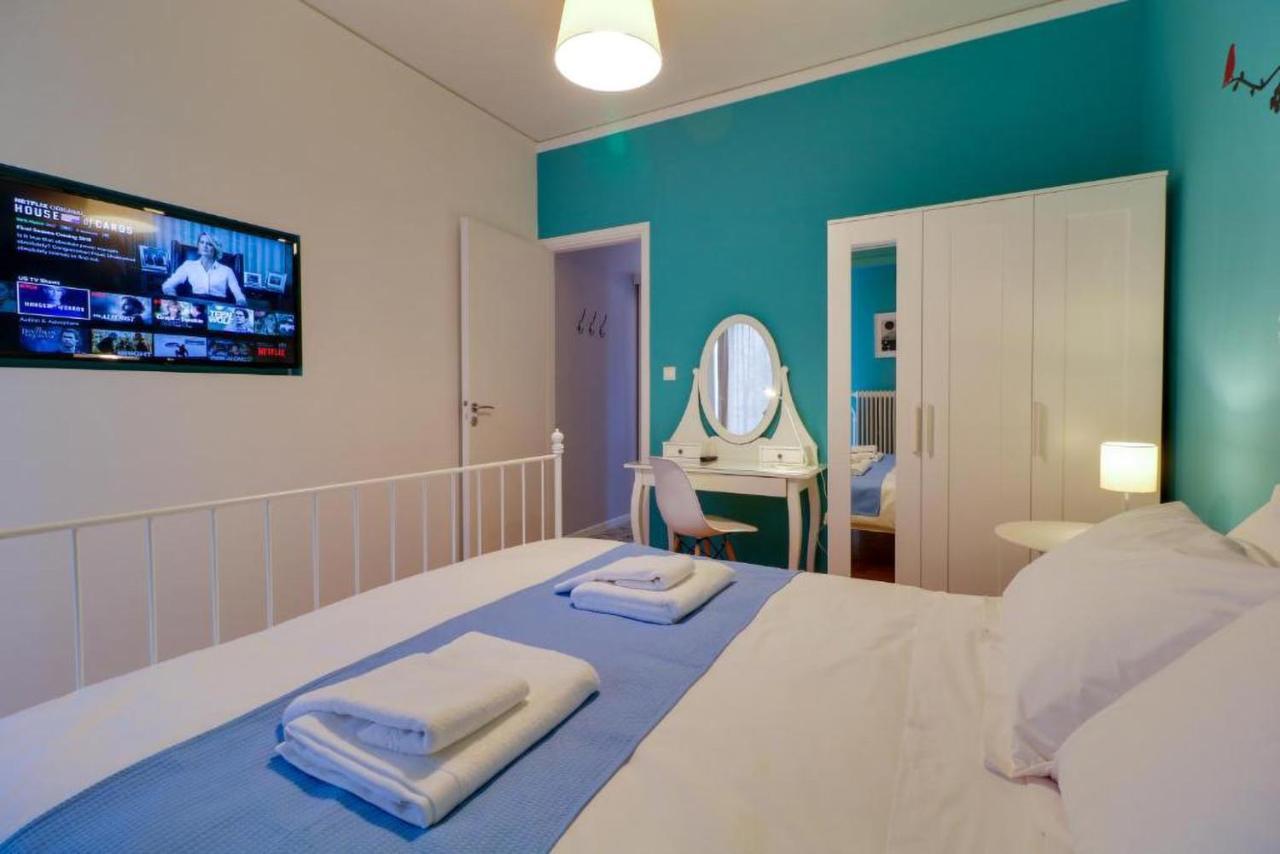 Spacious Central Flat☆3Min To Metro☆Ac|Netflix|Pc Афины Экстерьер фото