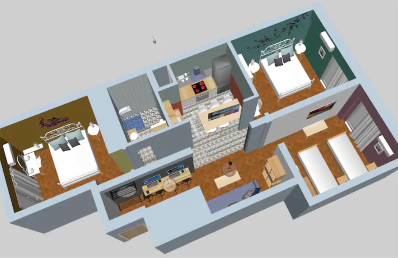 Spacious Central Flat☆3Min To Metro☆Ac|Netflix|Pc Афины Экстерьер фото