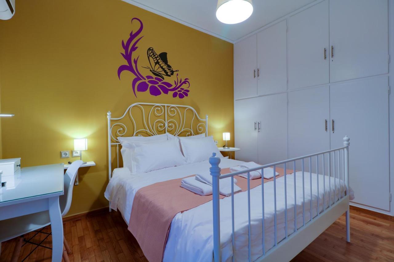 Spacious Central Flat☆3Min To Metro☆Ac|Netflix|Pc Афины Экстерьер фото